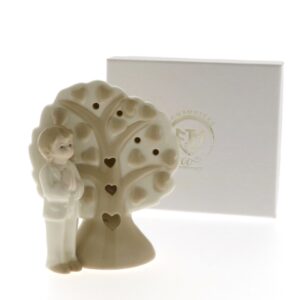 SANTUS BOY ALBERO LED  H 12CM CON BOX