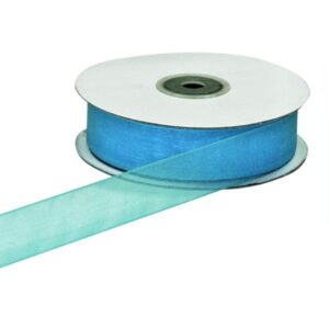 E4024 Nastro organza turchese 40mm 50mt 12/72  ETM