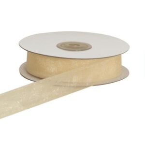E1002 Nastro organza avorio 10mm 50mt 36/144  ETM