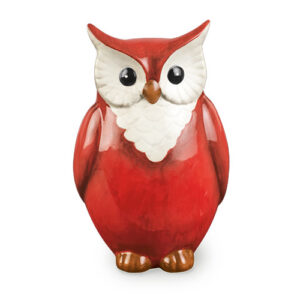 Gufo rosso salvadanaio