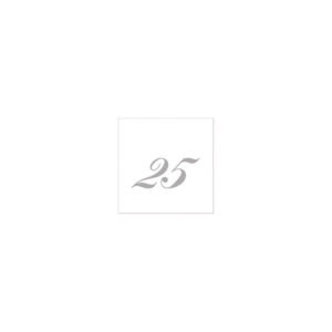 20 Tovaglioli Bianchi 25 x 25 cm 25° Anniversario