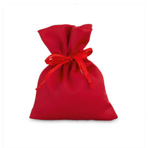 SACCHETTO RASO ROSSO 8X10CM