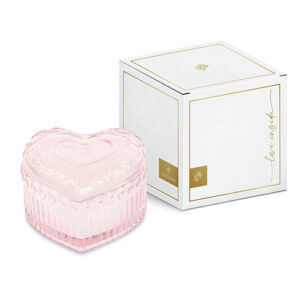 BOMBONIERA POTICHE CUORE ROSAVANIGLIA