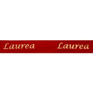NASTRO LAUREA ROSSO 10MM 25MT