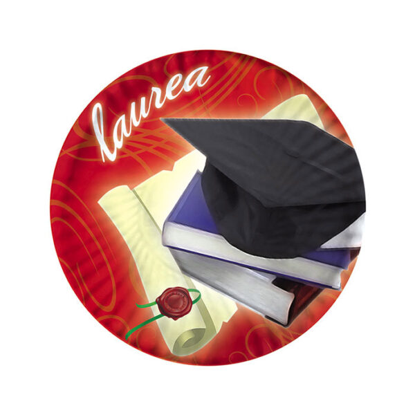 PIATTO LAUREA 10PEZZI DIAM18