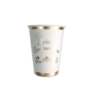 BICCHIERE 200CC COMUNIONE GOLDMETAL 8PEZZI