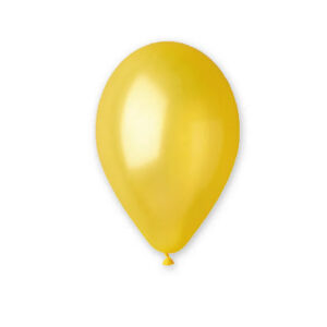 PALLONCINI IN LATTICE METAL "5" 100 PEZZI PICCOLI GIALLO
