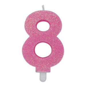 CANDELINA ROSA GLITTER N.8