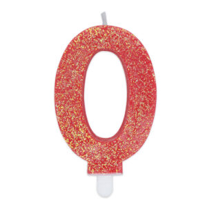 CANDELINA ROSSO GLITTER N.0