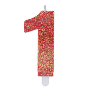 CANDELINA ROSSO GLITTER N.1