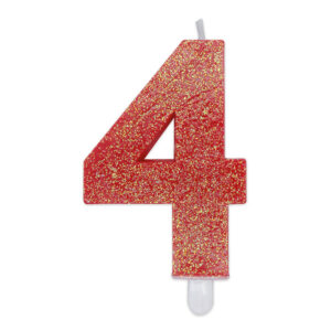 CANDELINA ROSSO GLITTER N.4
