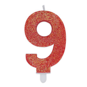CANDELINA ROSSO GLITTER N.9