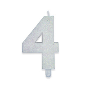 CANDELINA BIANCO GLITTER N.4