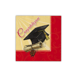 20 Tovaglioli 25 x 25 cm Laurea Vintage