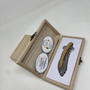 bomboniera cavatappi metallolegno cscatola legno