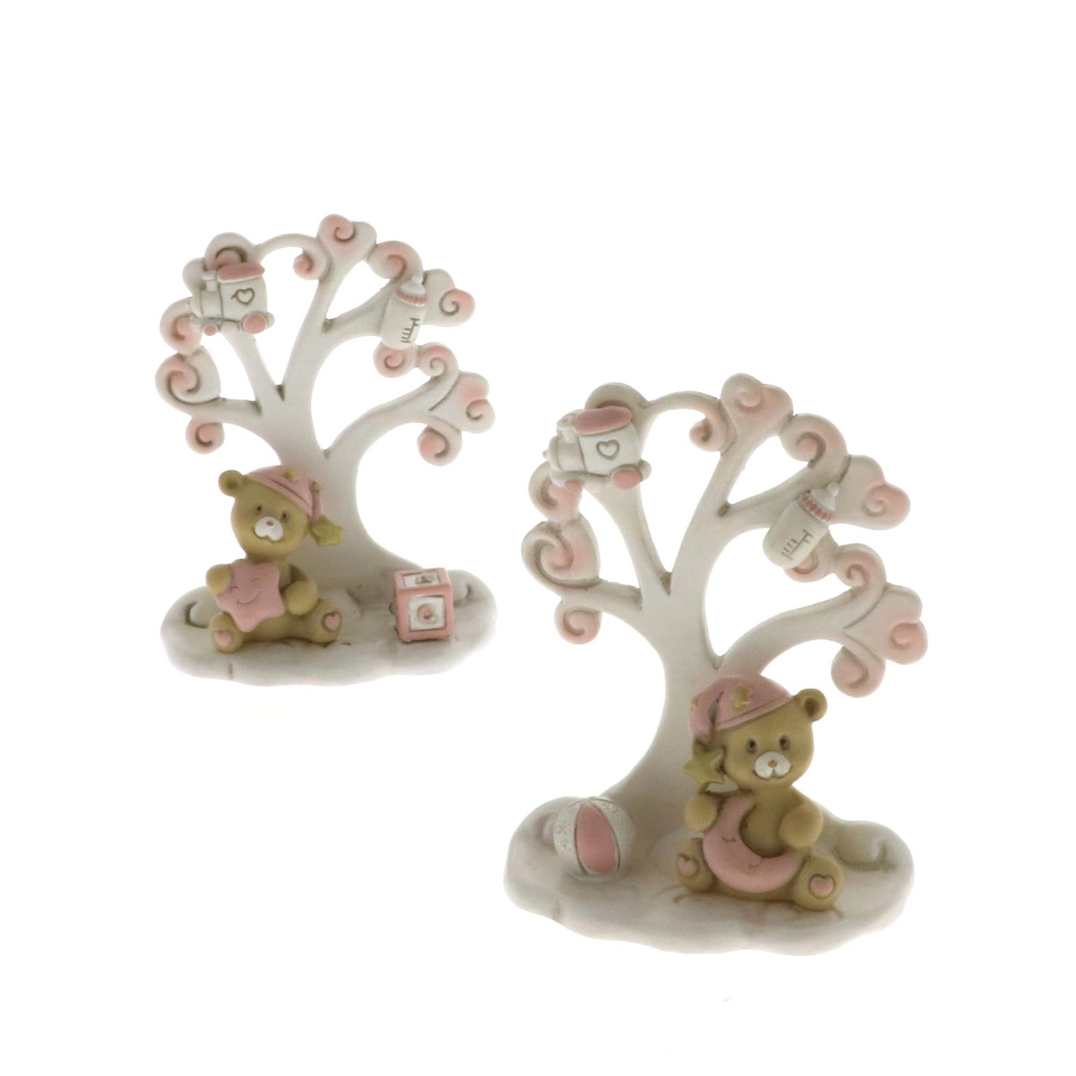 ORSOLO ALBERO ROSA CON MAGNETE H 10CM