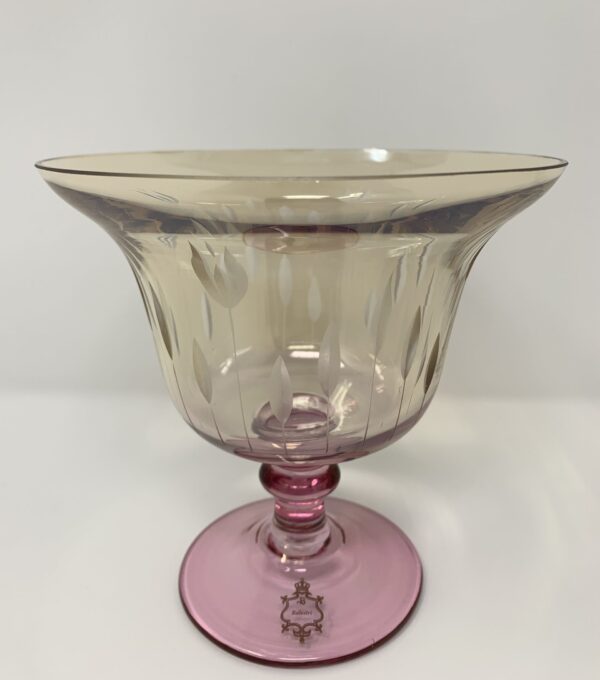 VASO IN VETRO AMBRATO ALTEZZA14,5CM   DIAM 14,5 CM