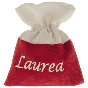 sacchetto rosso laurea cm10x12